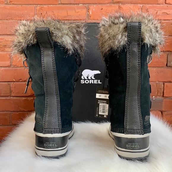 SOREL NEW! Joan of Arctic Waterproof Fur Cuff Tall Lace Up Winter Snow Boots - Picture 7 of 16